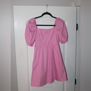 Copper Key Pink Puff Sleeve Dress